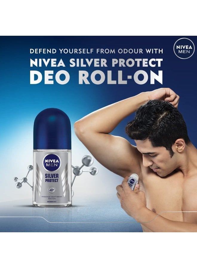 نيفيا مزيل عرق نيفيا رول أون، سيلفر بروتكت للرجال، 50 مل (عبوة من قطعتين) - Image 4